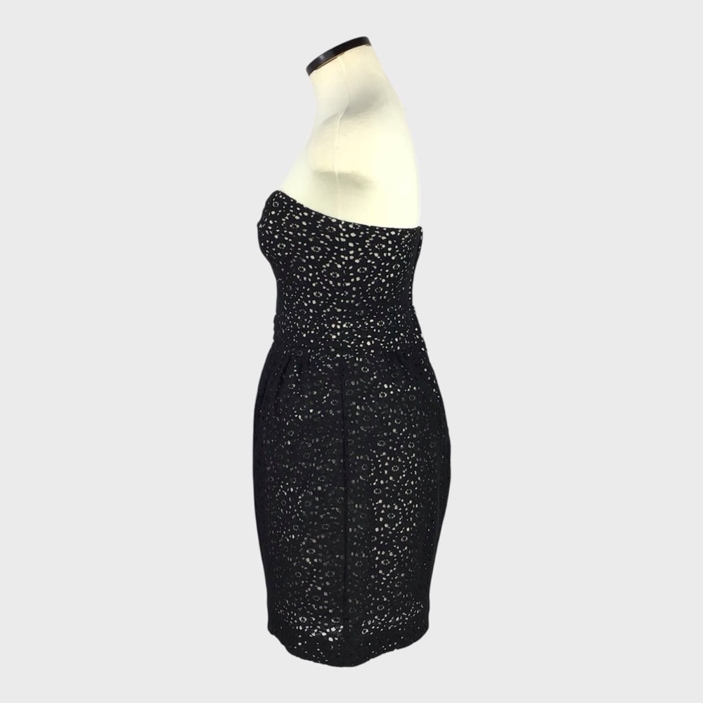 Pins and Needles Black Lace Strapless Sweetheart Dress - Picture 4 of 6
